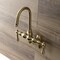 Kingston Brass AE81T7 Adjustable Center Wall Mount Tub Faucet, Brushed Brass AE81T7 - alternate 2